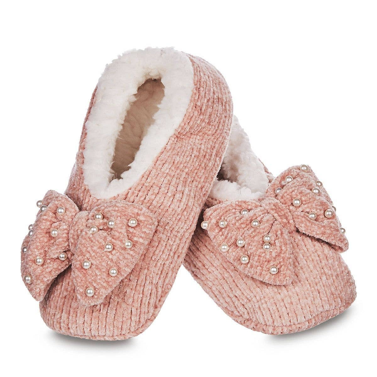 Precious Pearls Sherpa-Lined Slippers