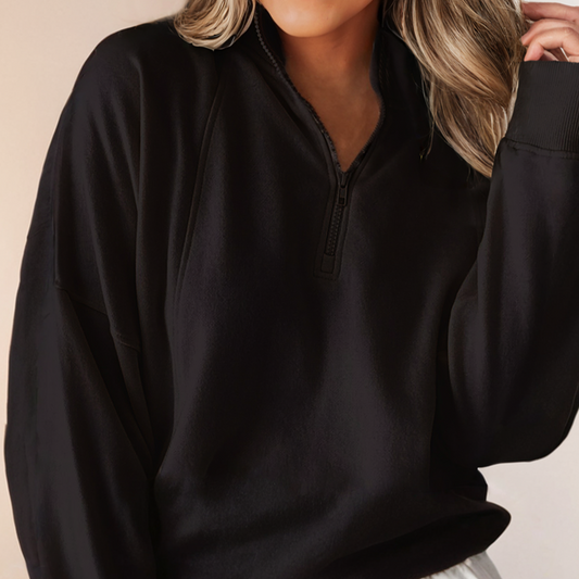 Half Zipped Pullover Sweatshirt