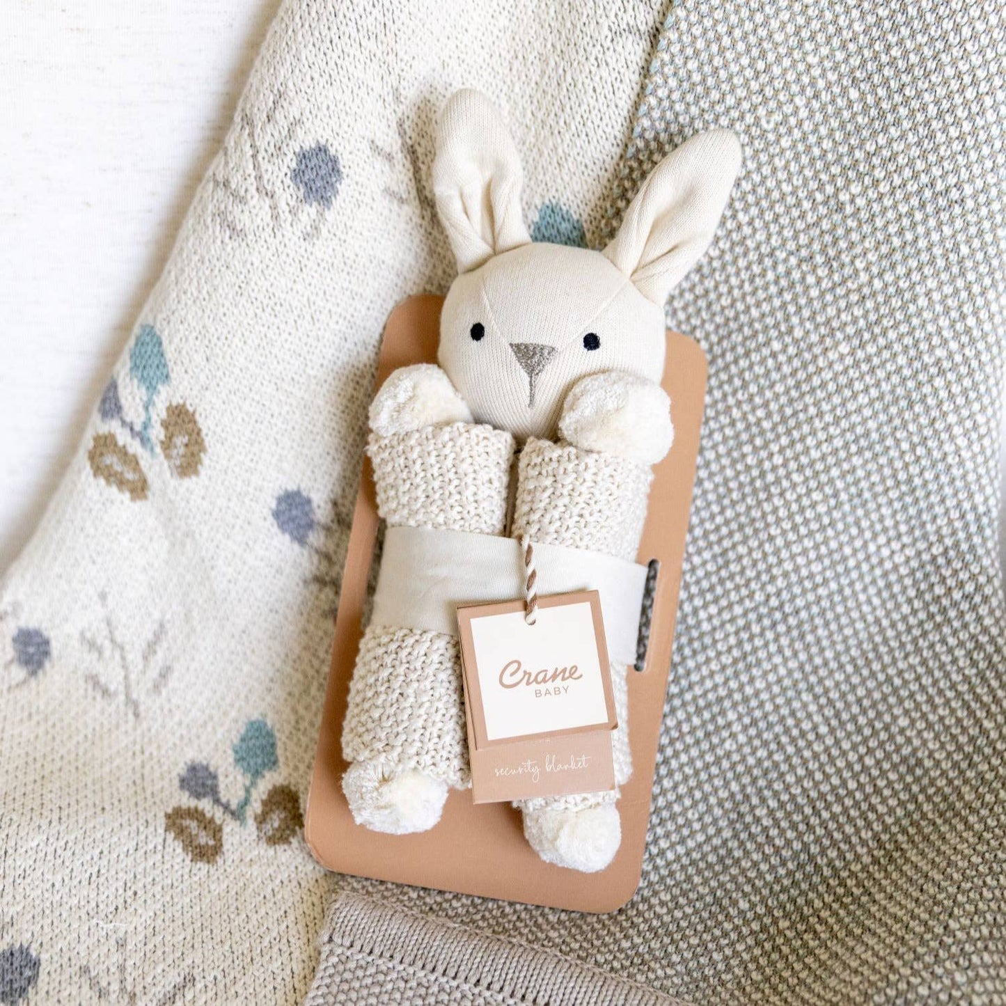 Ollie The Bunny Organic Baby Lovey Blanket