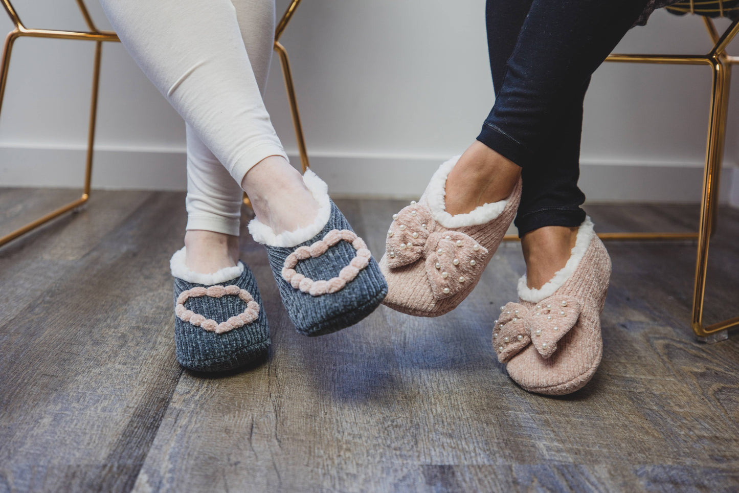 Precious Pearls Sherpa-Lined Slippers