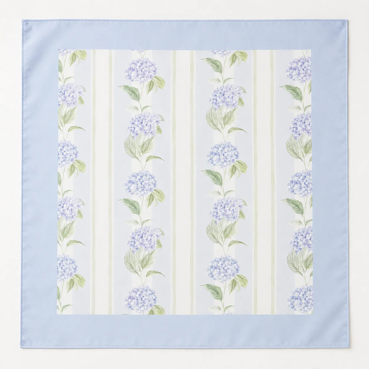 Blue Hydrangea Satin Scarf