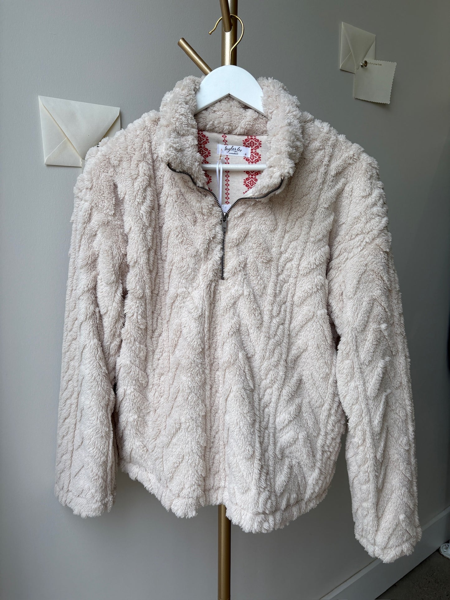 Plush Half Zip Pullover Jacket