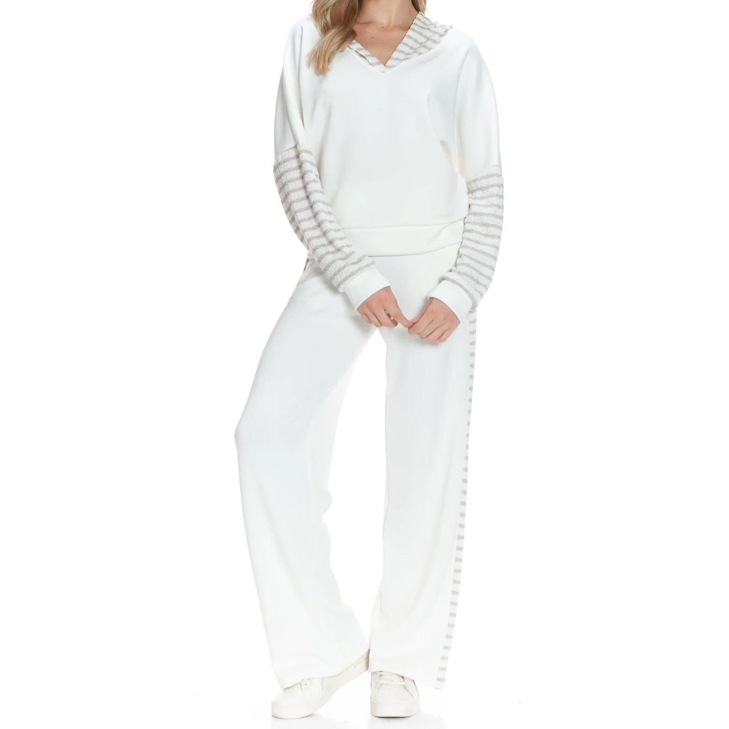 Cloud Ivory & Lavender Stripe Lounge Set