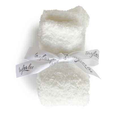 Soft and Fluffy Socks for lounge and keep feet warm and cozy ivory color bride or bridal gift for wedding