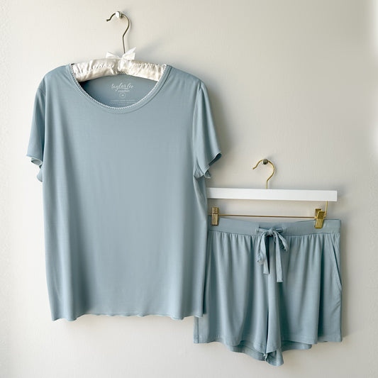Luna Blue Buttery Soft Bamboo Shorts Set