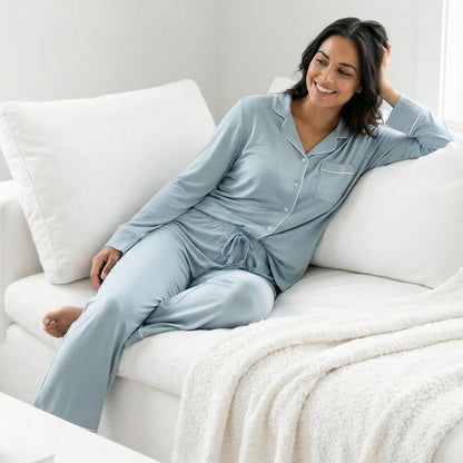 Luna Blue Buttery Soft Bamboo Pants SET