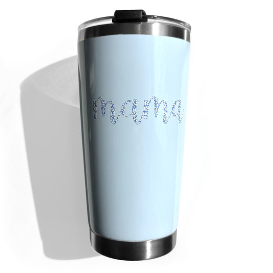 Floral Blue Mama Tumbler