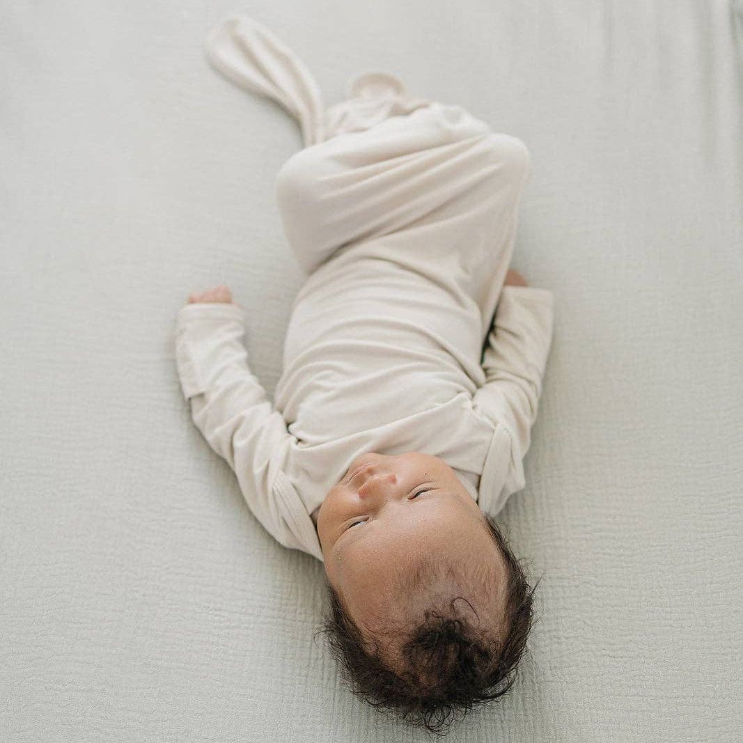 Natural Bamboo Knotted Baby Gown