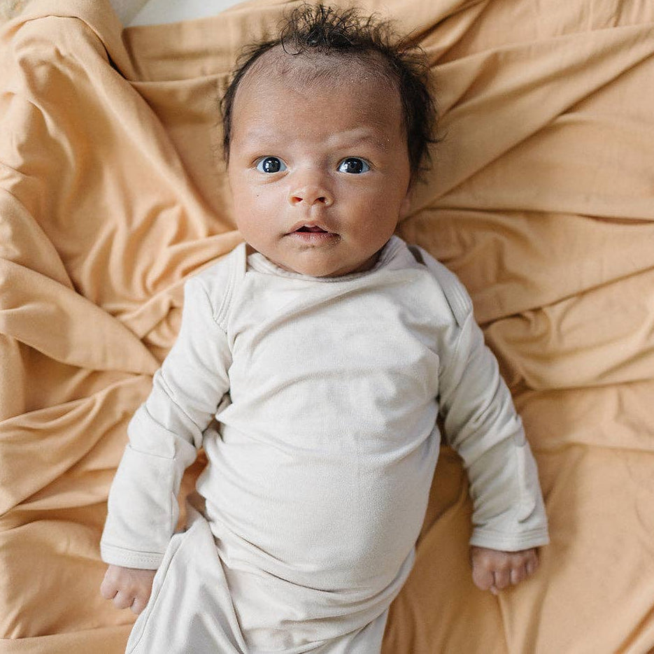 Natural Bamboo Knotted Baby Gown