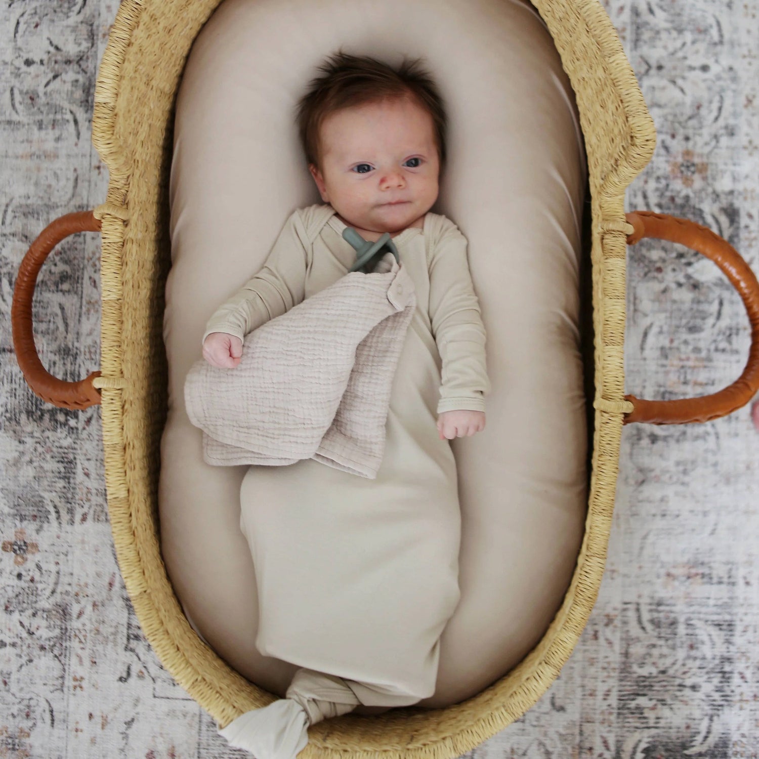 Natural Bamboo Knotted Baby Gown