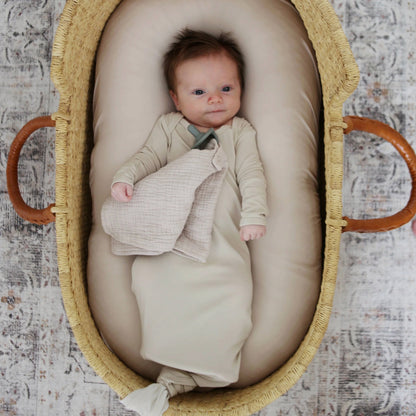 Natural Bamboo Knotted Baby Gown