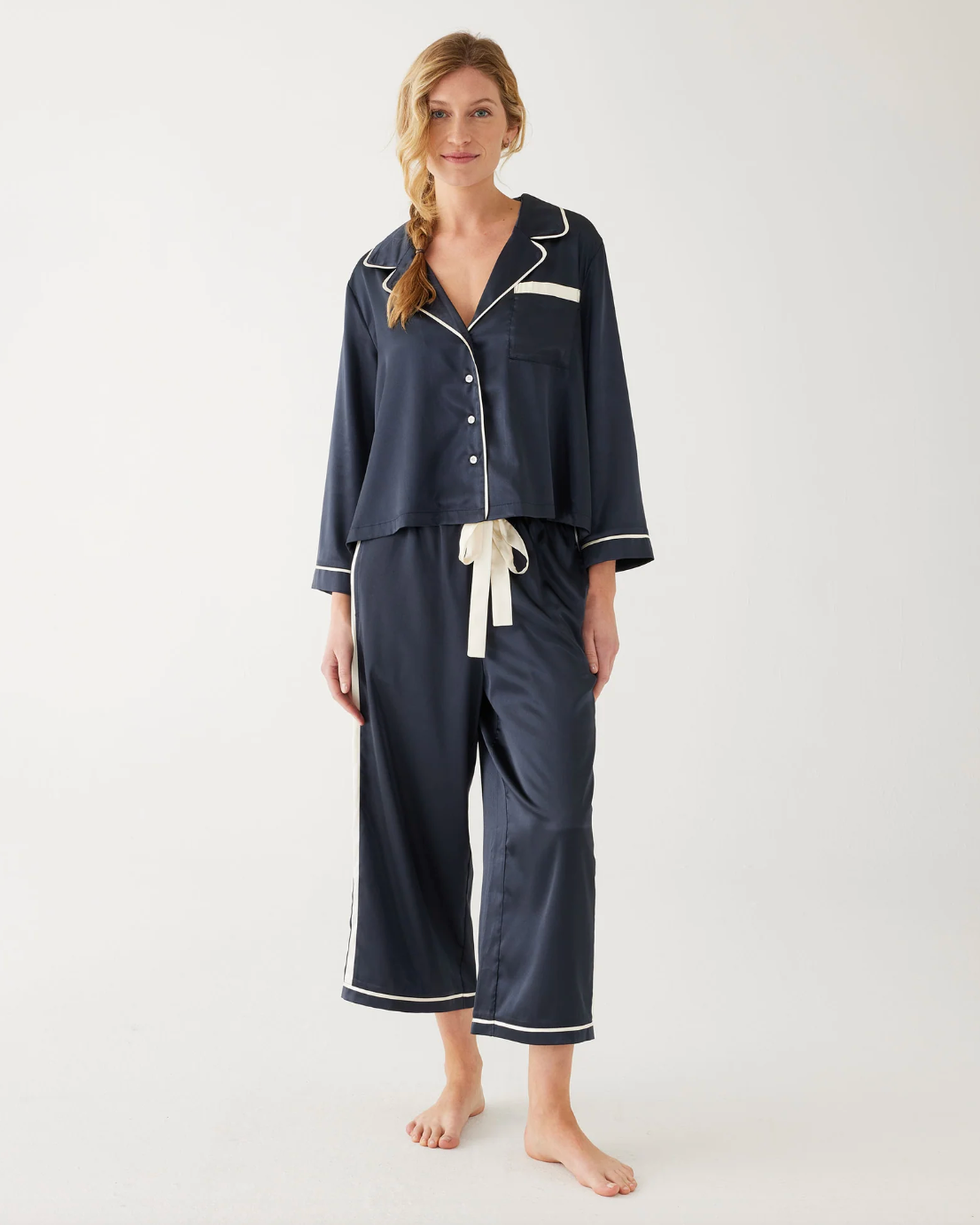 Mersea Satin Sailors Pajama Set