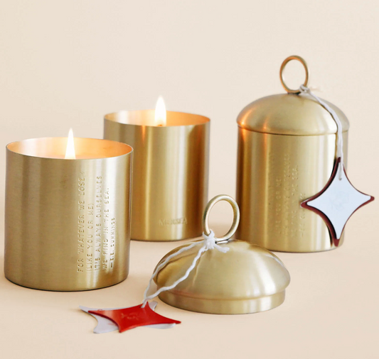 Holiday Brass 6oz Candle - Cider by the Sea