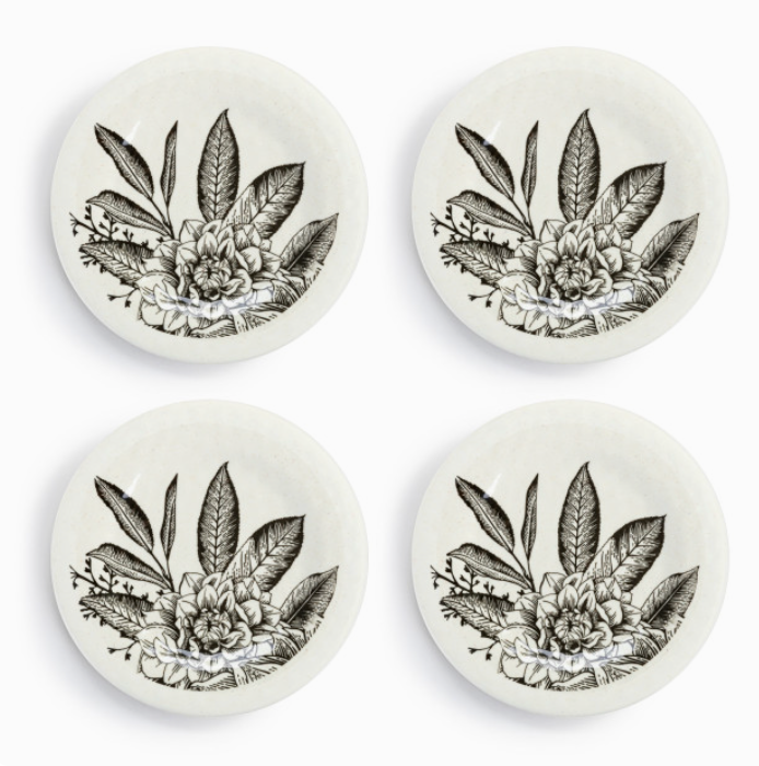 Floral Melamine Appetizer Plates