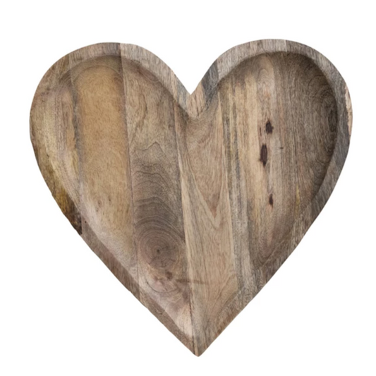 Mango Wood Heart Tray