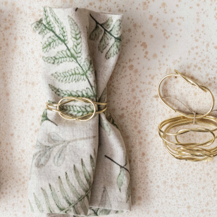 Metal Twisted Knot Napkin Rings