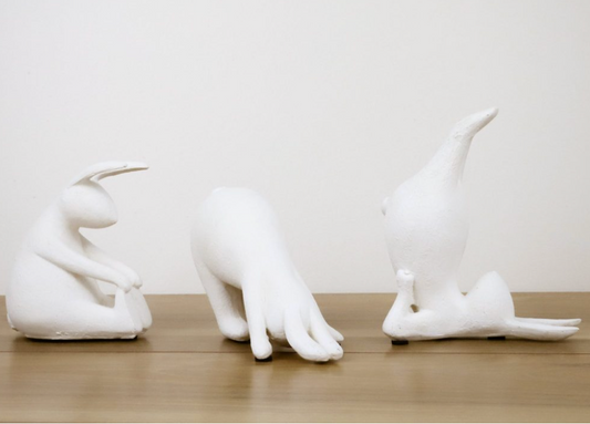 RESIN YOGA BUNNIES