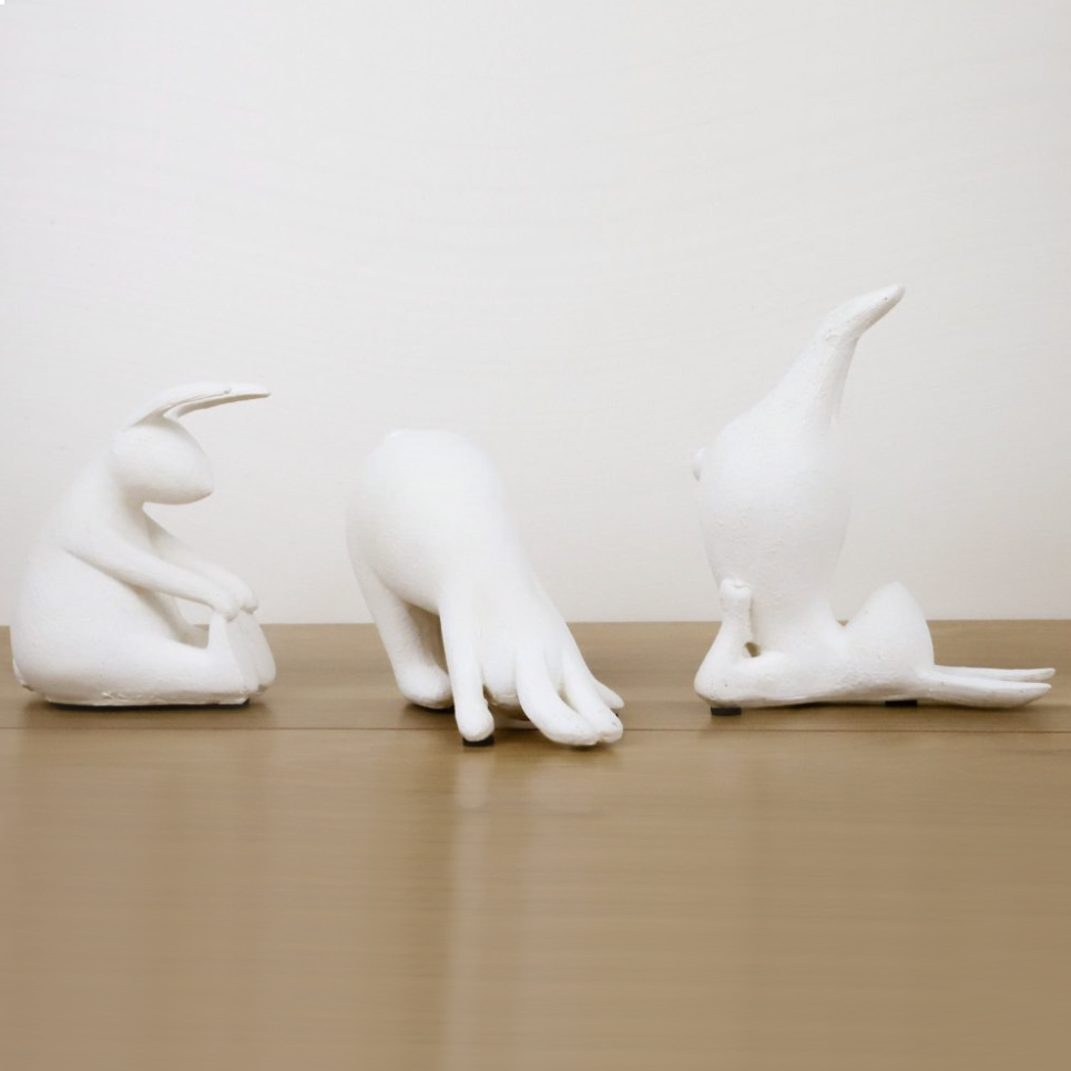 RESIN YOGA BUNNIES