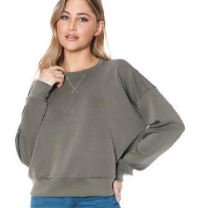 Cloud Collection Olive Sweatshirt