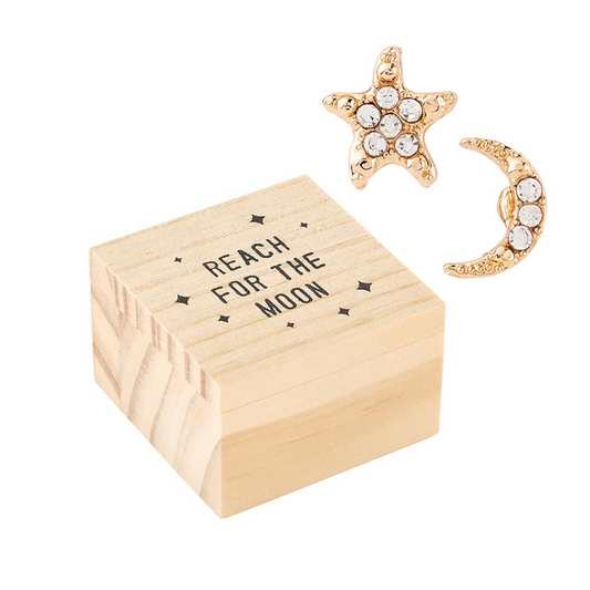 Treasure Box Earrings - Reach for the Moon