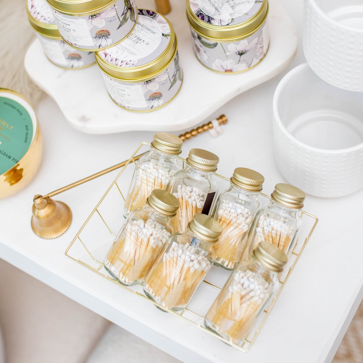 Noble Fir Trees 2" White Match Jar