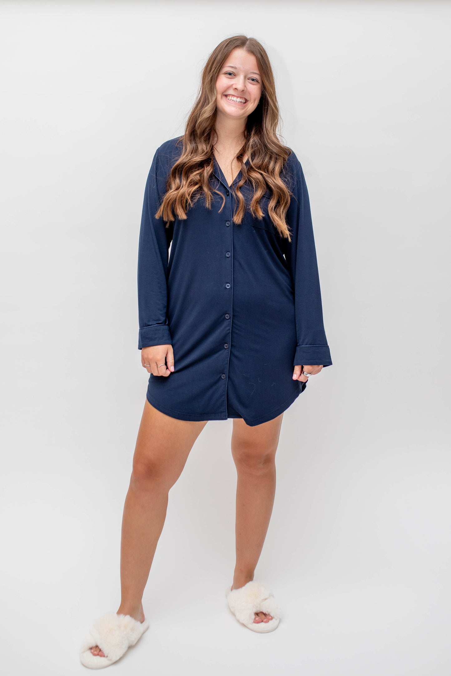 Sylvee Bamboo Button Down Sleep Shirt