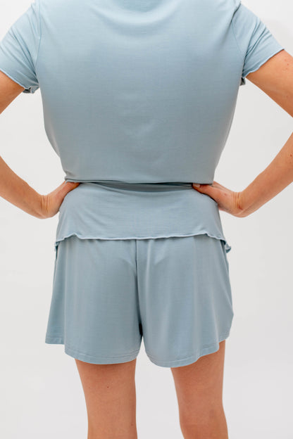 Luna Blue Buttery Soft Bamboo Shorts SET