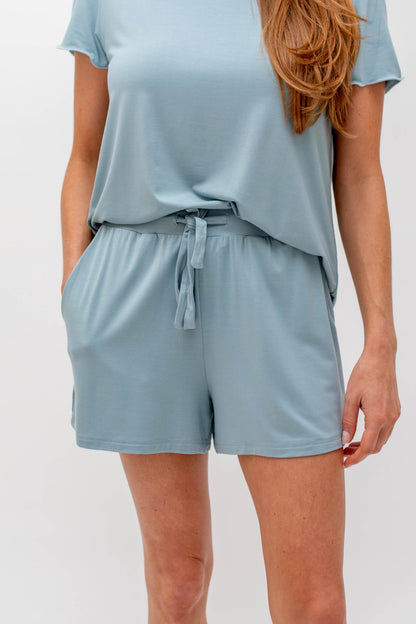 Luna Blue Buttery Soft Bamboo Shorts SET