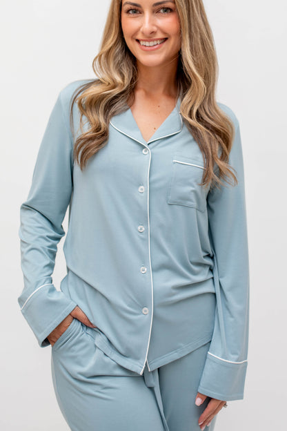 Luna Blue Buttery Soft Bamboo Pants SET