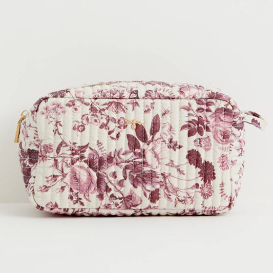 Rambling Rose Quilted Cotton Pouch