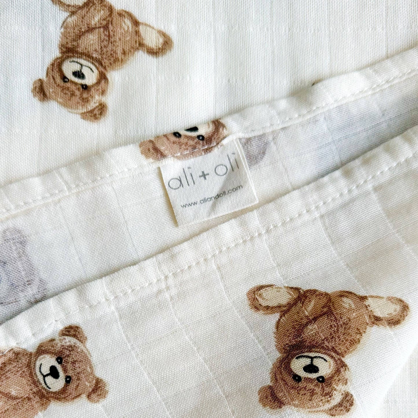 Teddy Bear Bamboo Baby Blanket