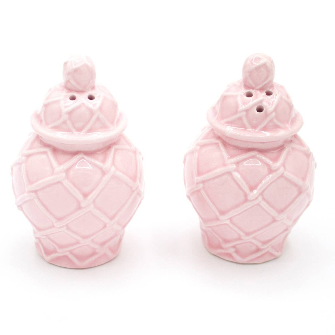 Pink Ginger Jar Salt & Pepper Shaker Set