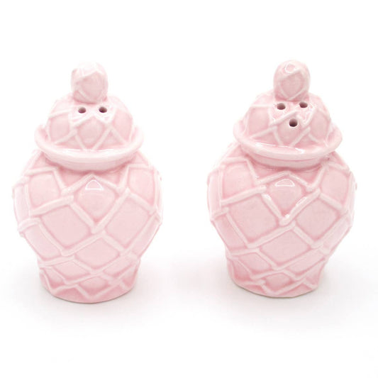 Pink Ginger Jar Salt & Pepper Shaker Set