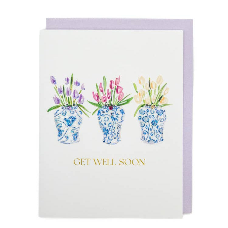 'Get-Well Tulips' Get-Well Greeting Card