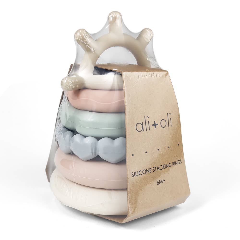 Silicone Stacking Ring Sensory Play Tower