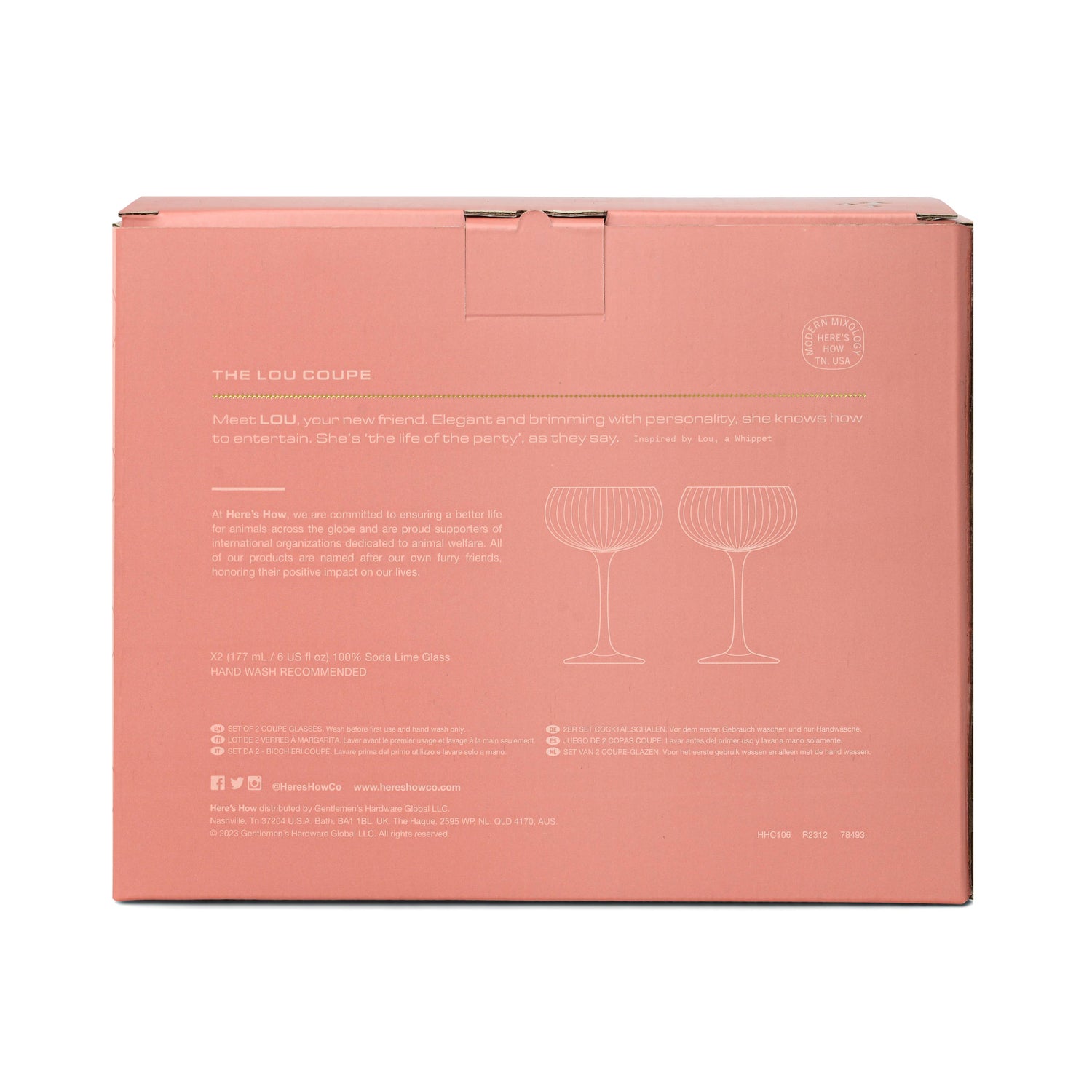 The Blush Lou Coupe Glasses