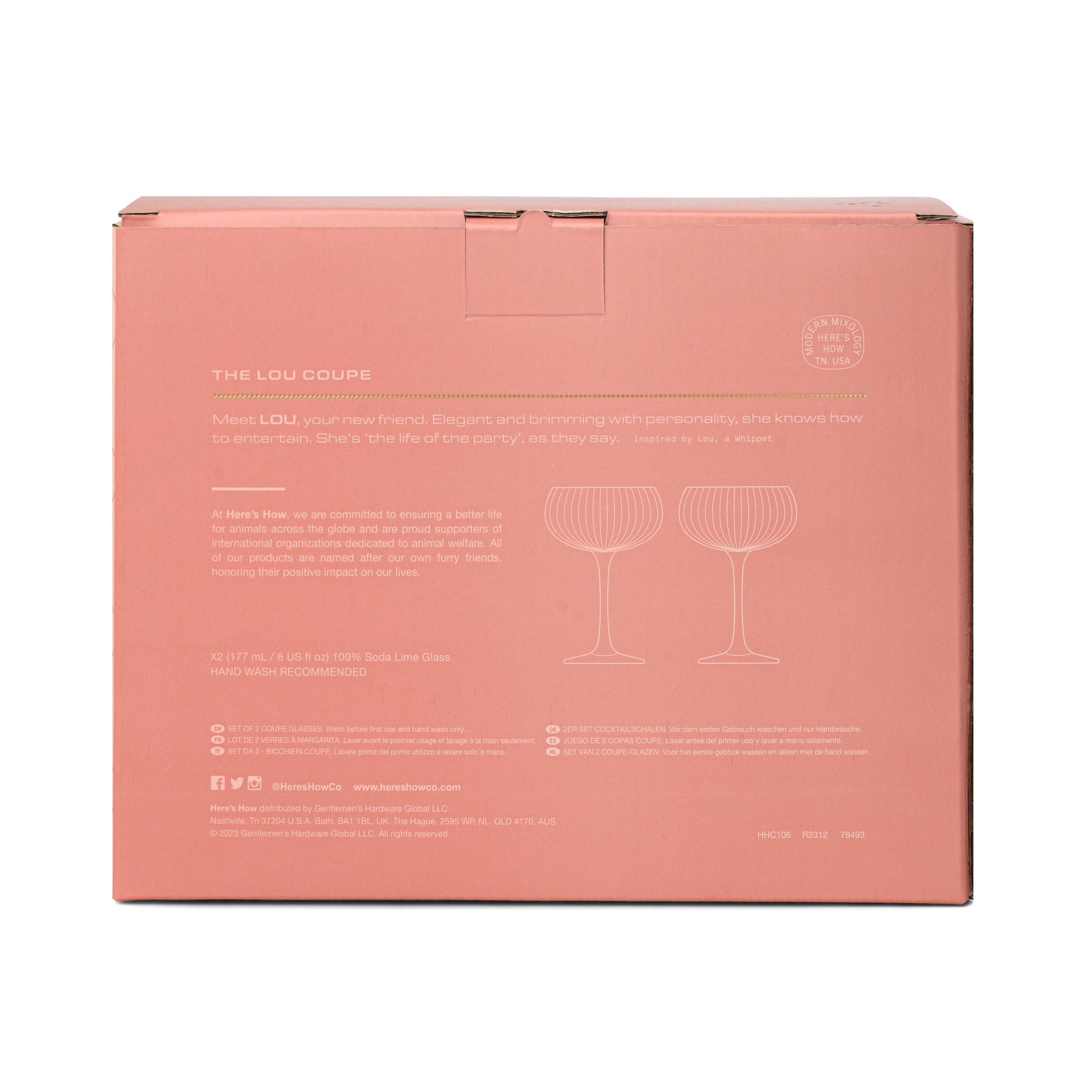 The Blush Lou Coupe Glasses