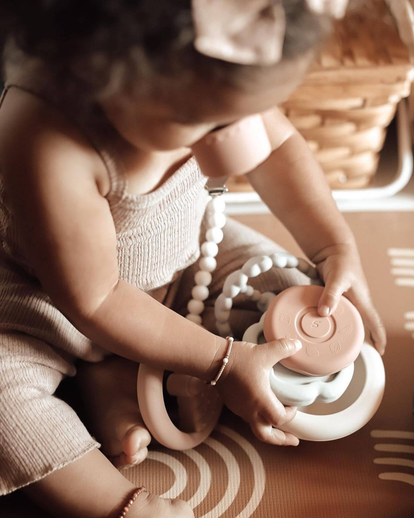 Silicone Stacking Ring Sensory Play Tower
