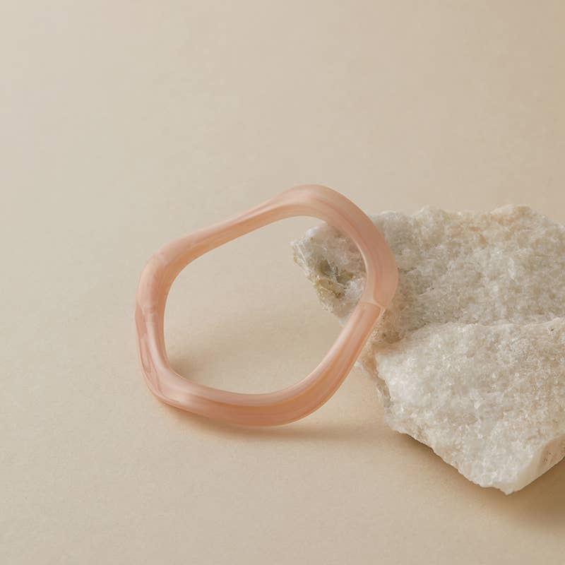 Wavy Polyresin Bangle Bracelet