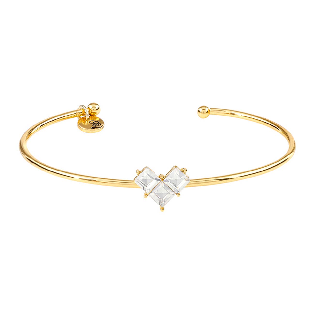 Crystal Heart Sparkle Bangle