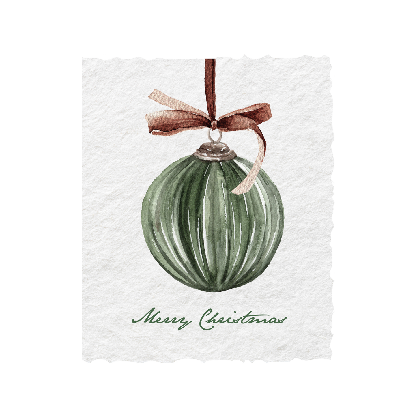 Merry Christmas Ornament Greeting Card