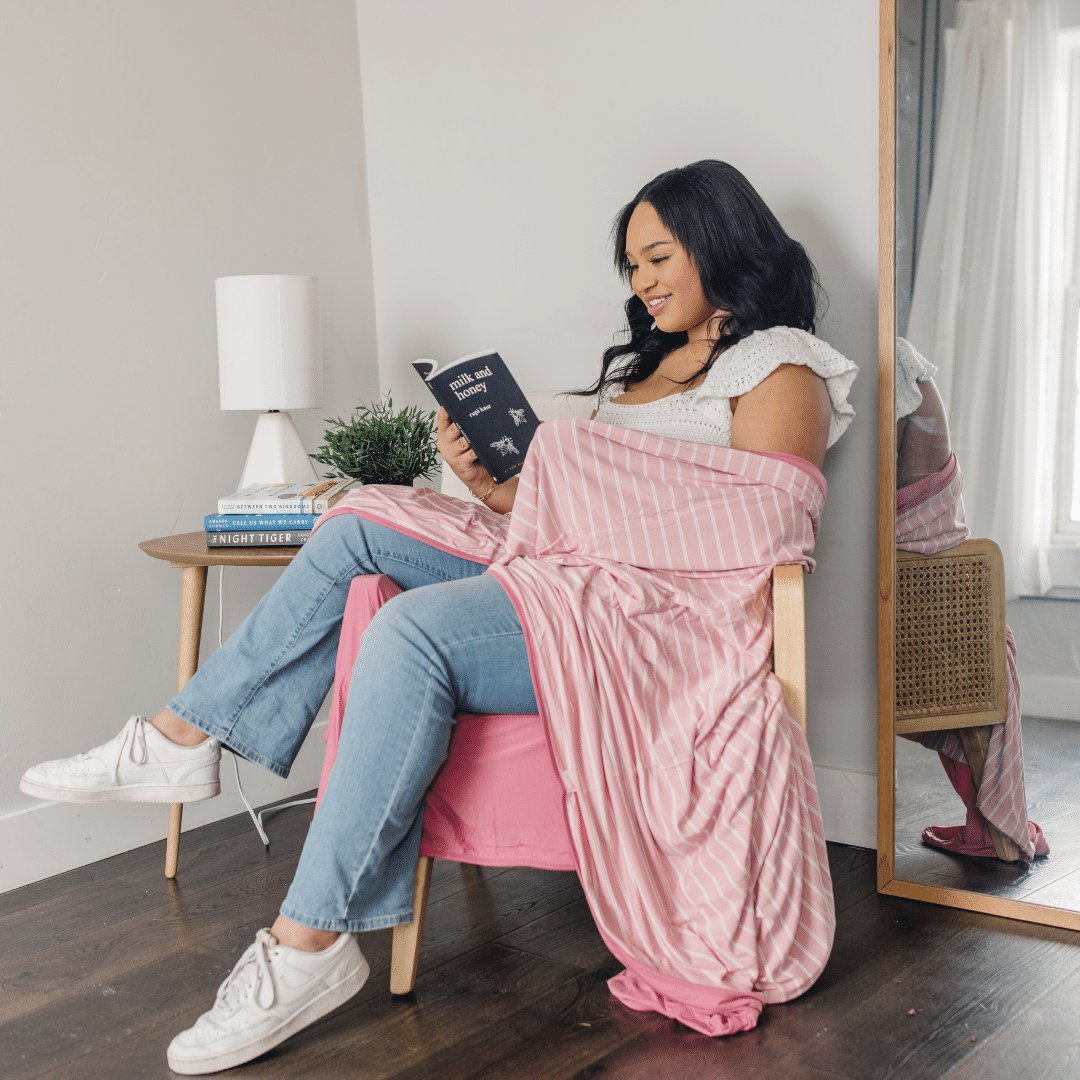 Pink Stripe Cooling Blanket