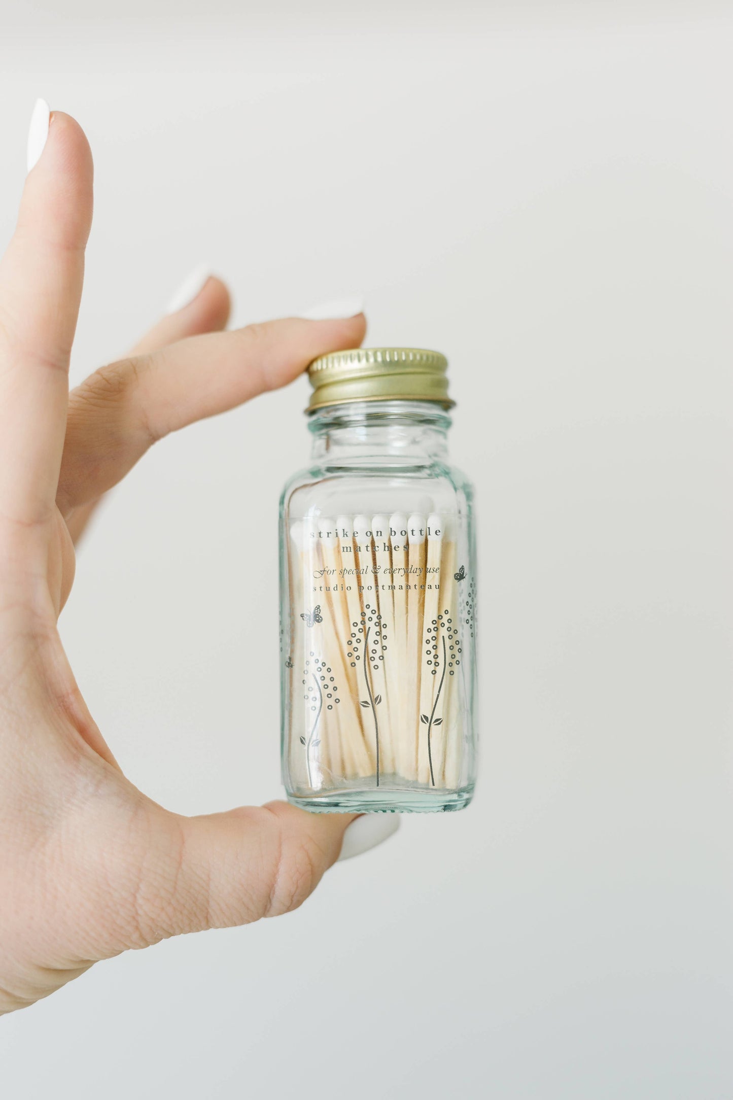 Wildflower Glass Match Jar