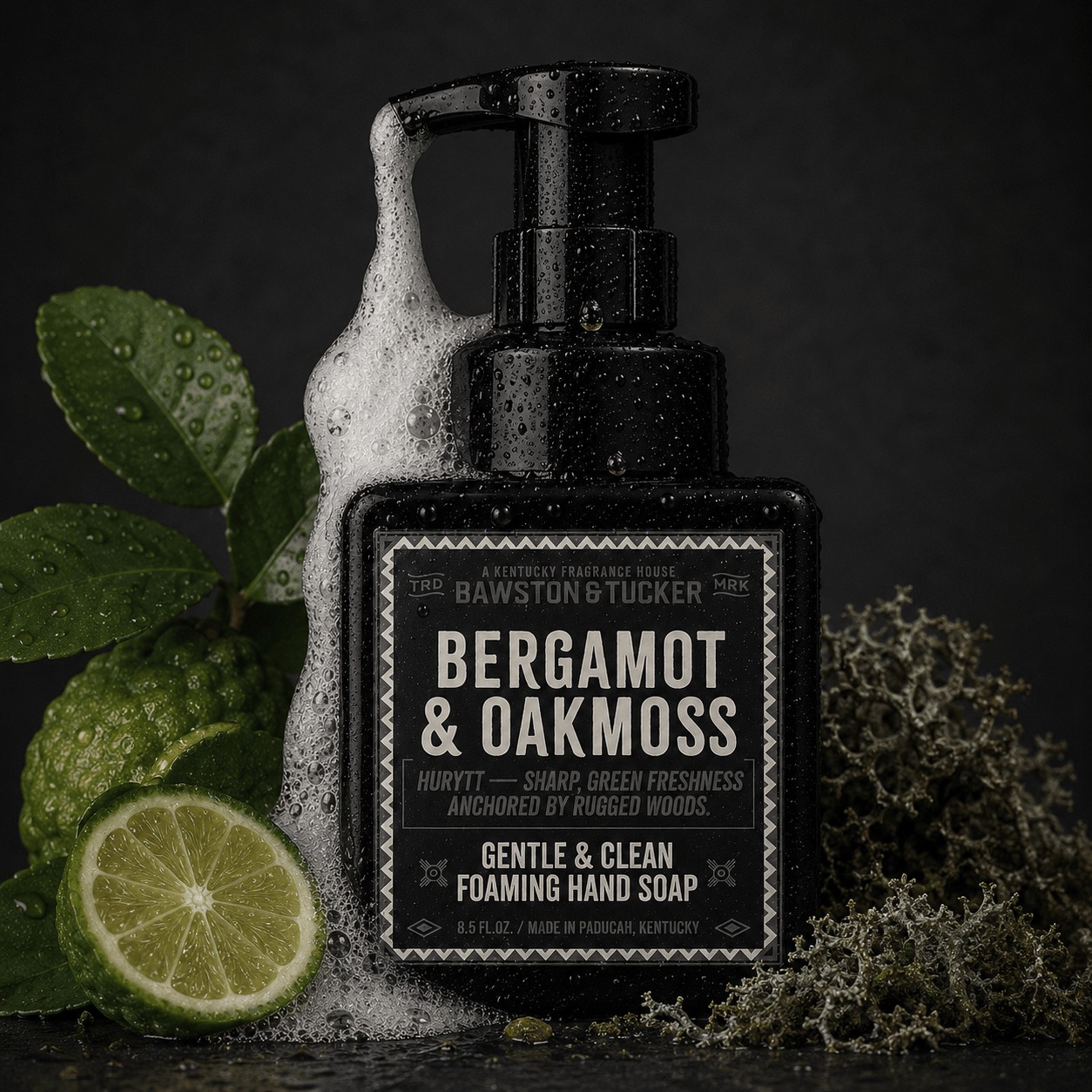 Hurytt - Bergamot & Oakmoss Foaming Hand Soap