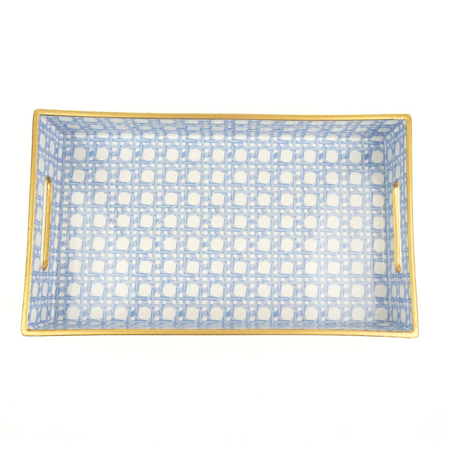 Blue Cane Vanity Tray