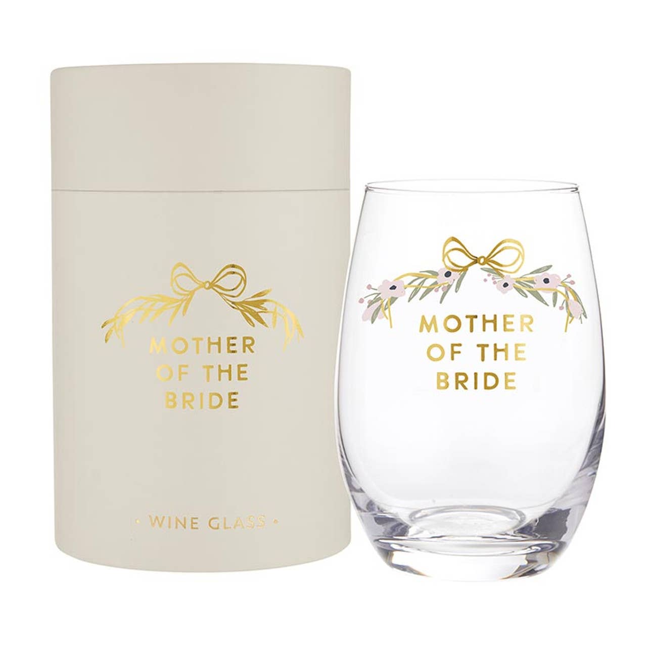 Mother of the Bride Stemless Wine Glass