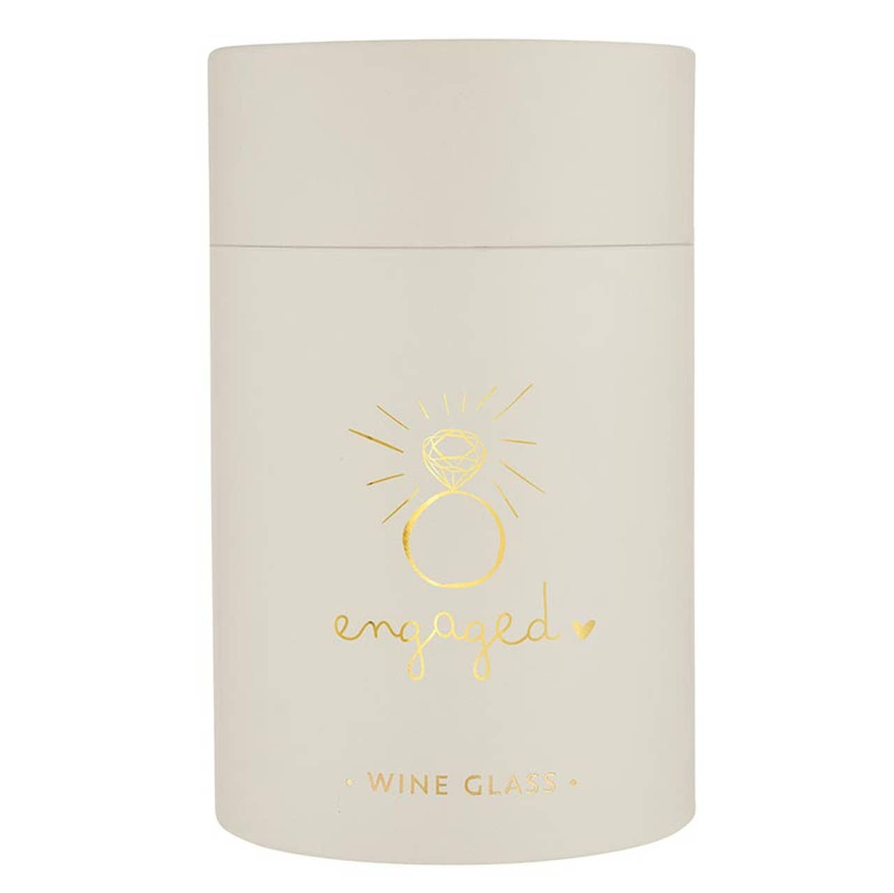 Engaged Gold Foil Stemless Wine Glass