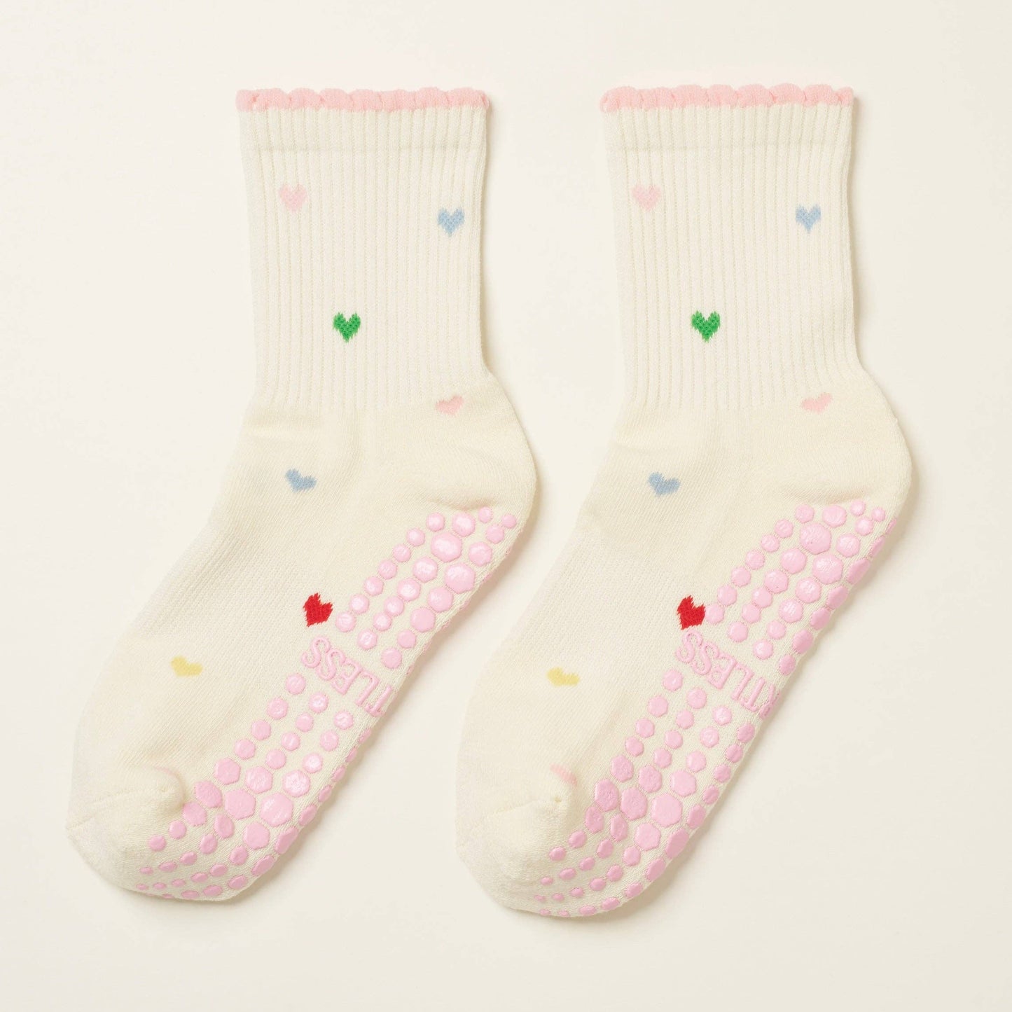 Mini Hearts Grip Socks
