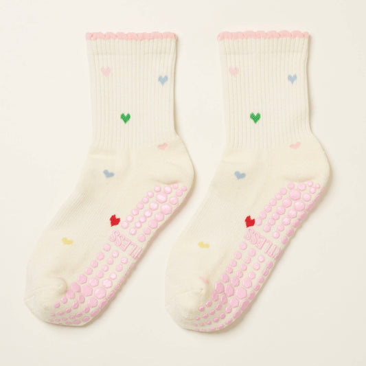 Mini Hearts Grip Socks