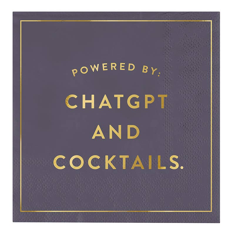 Cocktail Napkins - ChatGPT and Cocktails